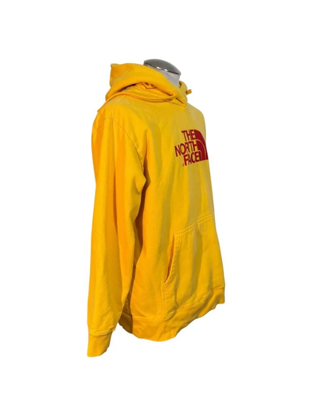 The North Face Men’s Pullover Hoodie Sweatshirt Yellow Red Logo‎ Size 2XL XXL